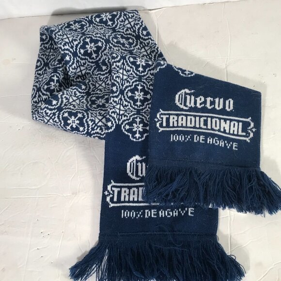 Vintage Mexican Blue Scarf  Scarves Jose Cuervo Tequila Mexico Agave - Picture 3 of 3